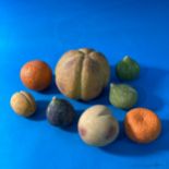 A small quantity of ornamental Fruit, to include Squash, Peach, Apricot, Oranges, Figs etc, eight