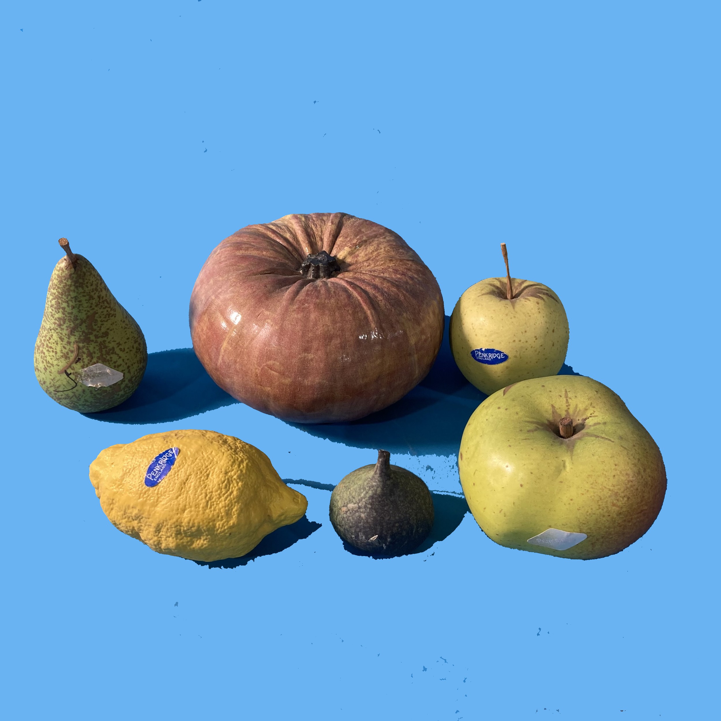 A small quantity of ornamental Fruit, mostly examples of Penkridge, to include Lemons, Apples,