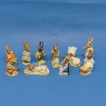 A quantity of Beswick Beatrix Potter Figures, to include 'Cottontail',  together with one Royal