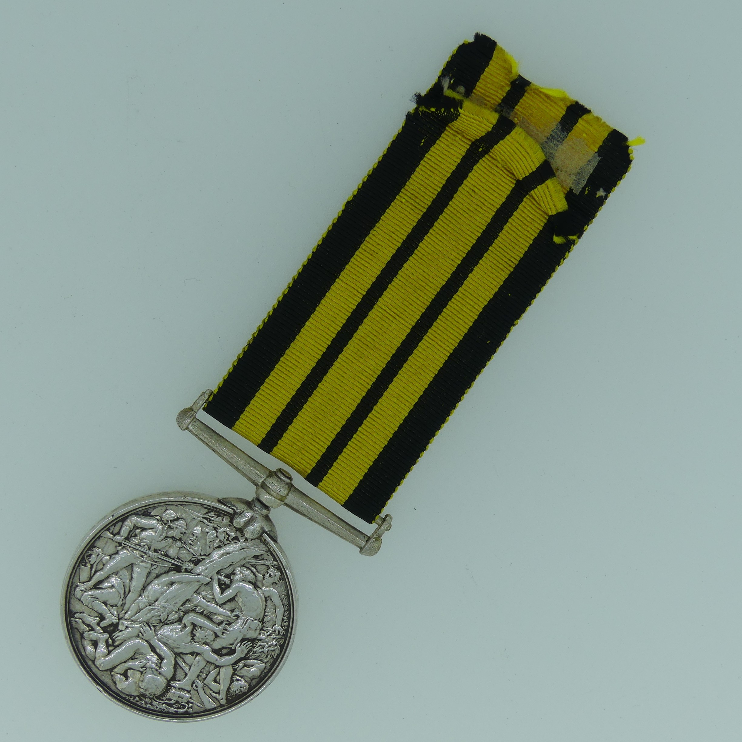 Ashantee Medal 1874; Barbet (Barber?) 1st W.I Regiment, Note; Attempted erasure of naming but most - Image 2 of 6