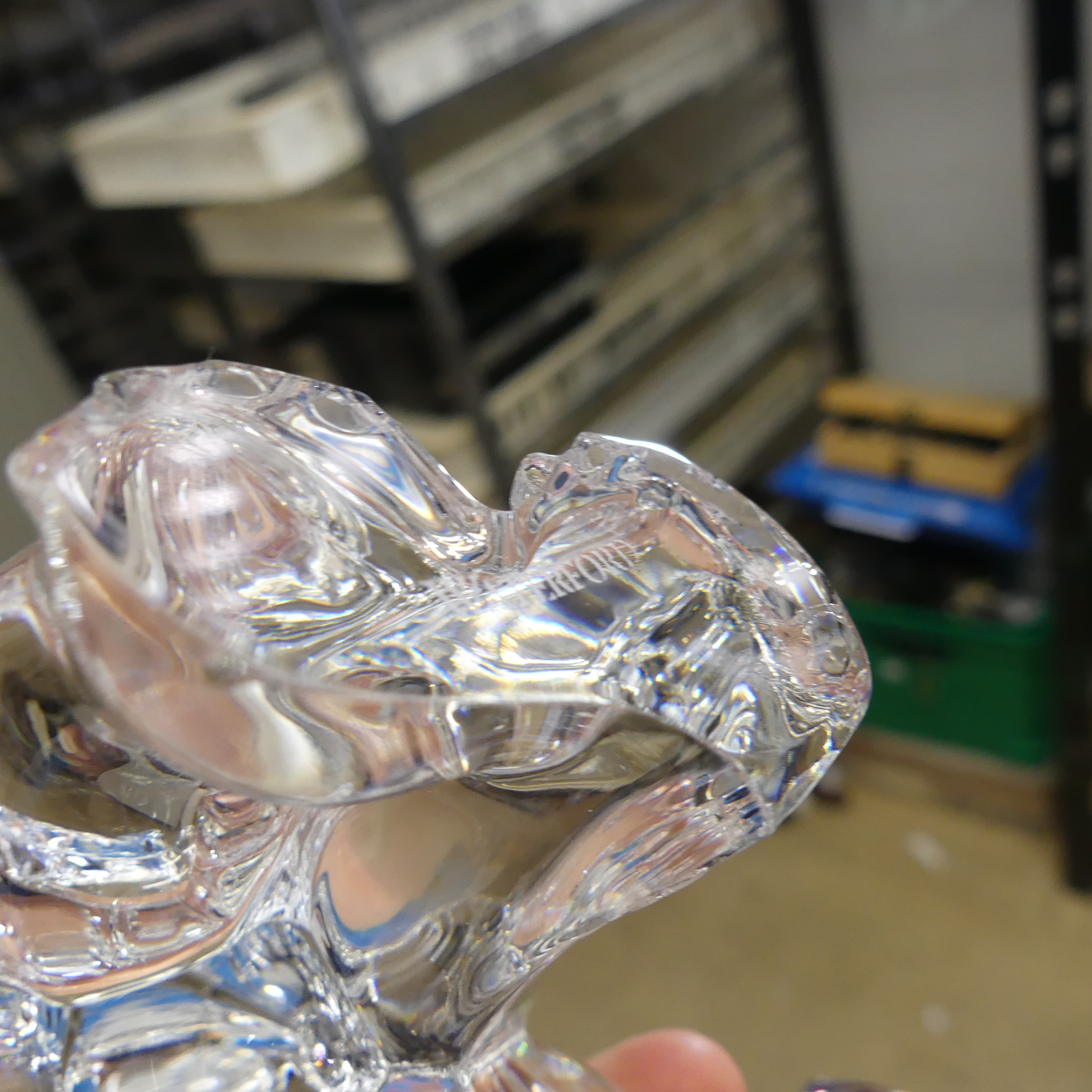 A Waterford Crystal Elephant, with box, mark to base and sticker, together with a Waterford - Image 4 of 4