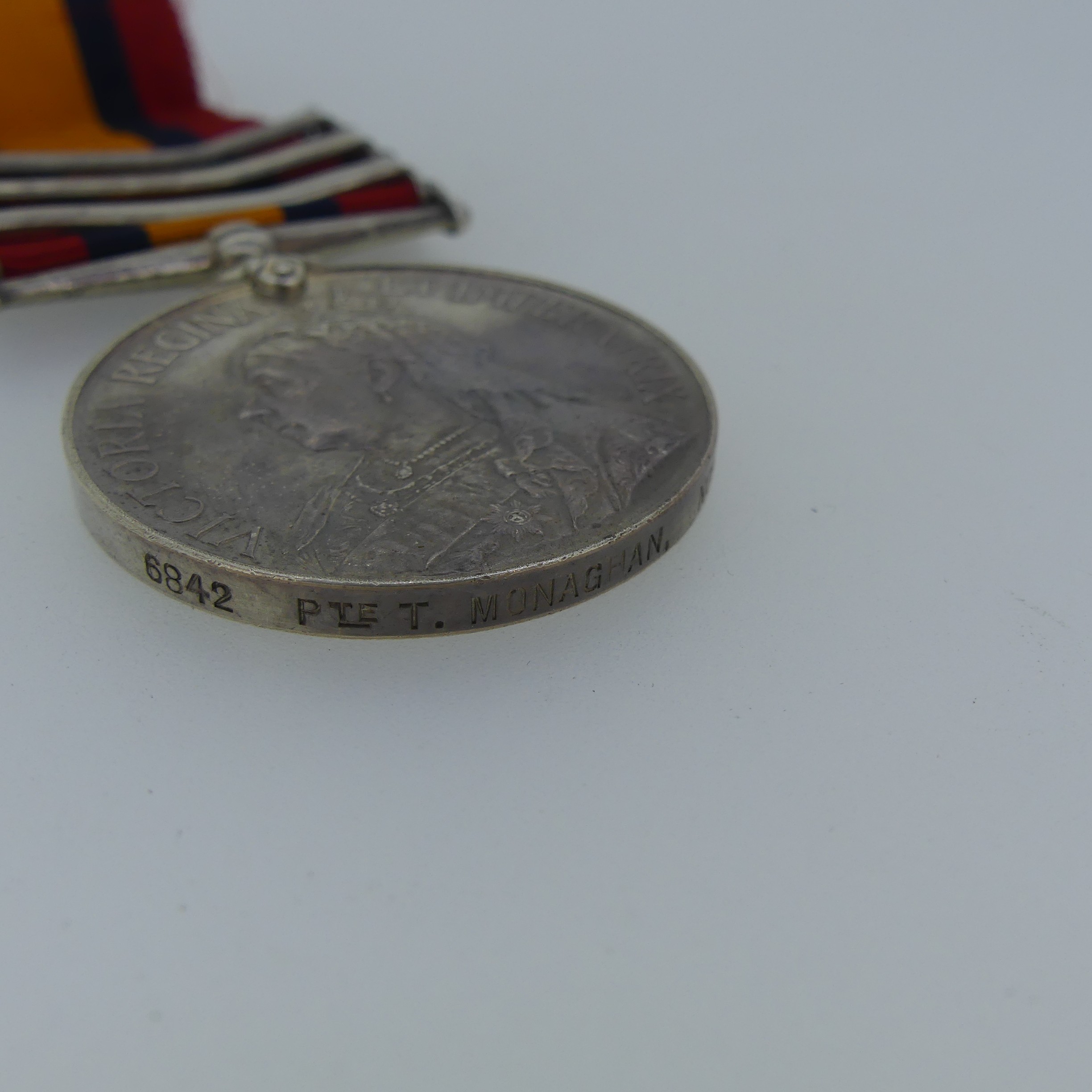 Queen's South Africa Medal (Three clasps: Transvaal, Orange Free State, Cape Colony) 6842 Pte T. - Image 4 of 5
