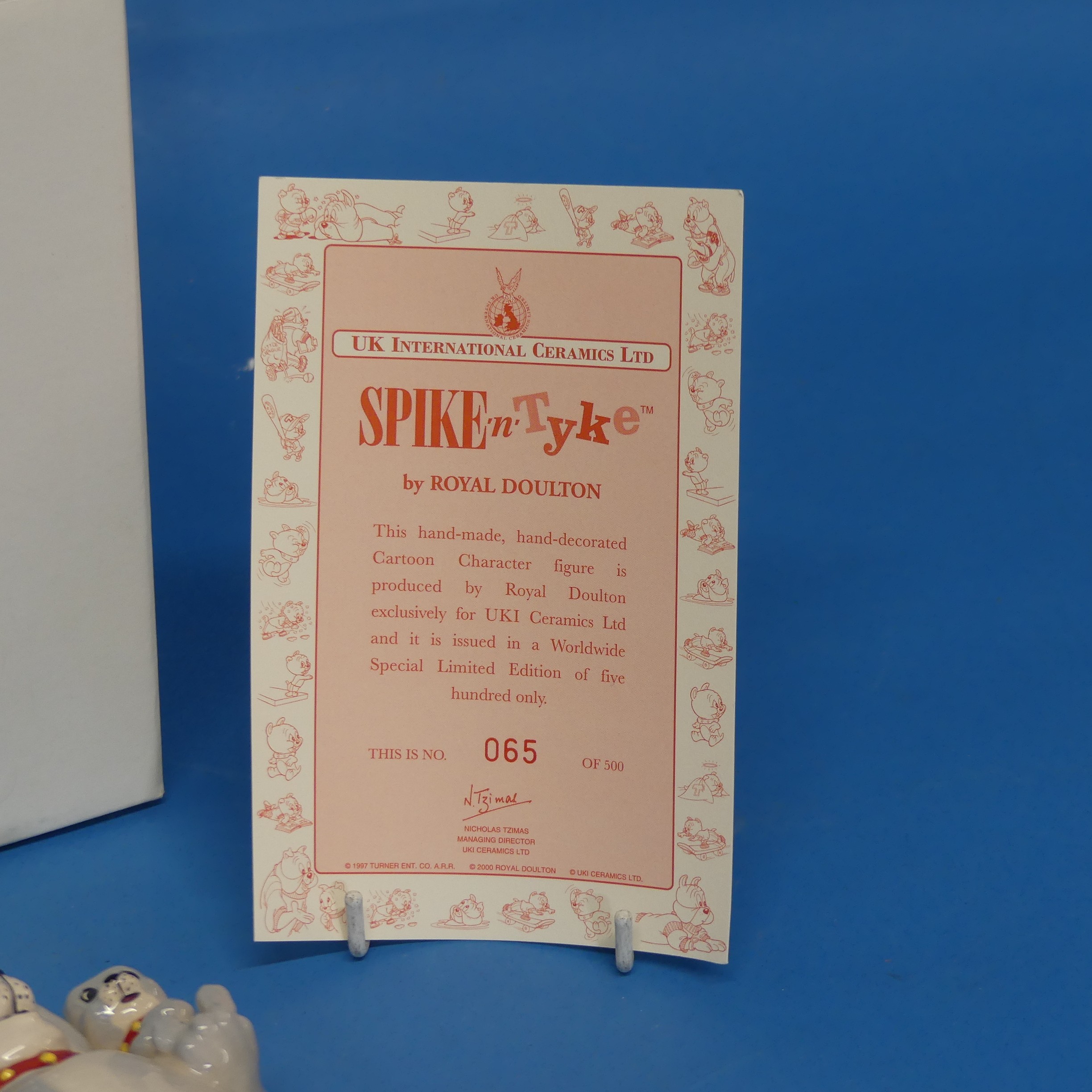 A Royal Doulton limited edition figure of Spike and Tyke, (63/500), boxed with Certificate of - Image 4 of 4