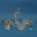 A small quantity of Swarovski, to include Pineapple, Flamingo, Grapes, etc, all with etched mark,