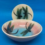 A Dennis Chinaworks 'Dragonfly' Bowl, designed by Sally Tuffin, no.12, 21cm diameter, together