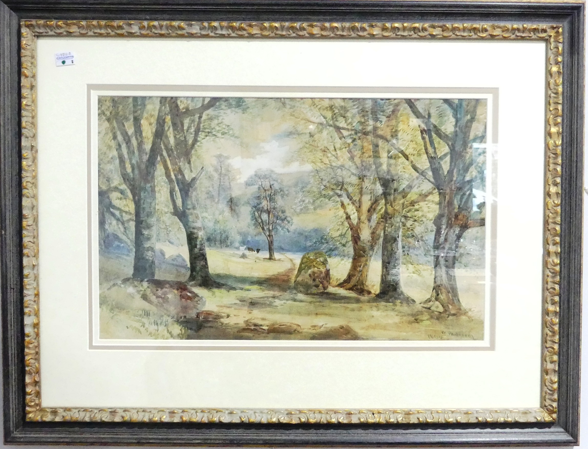 William Widgery (British, 1822-1893): West country landscape, watercolour, signed, dated 1866,