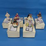 A small quantity of Royal Doulton Miniature Street Vendors, to include Flower Seller's Children,
