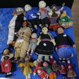 A collection of sixteen Costume Dolls, including North American, Chinese, Japanese etc., various