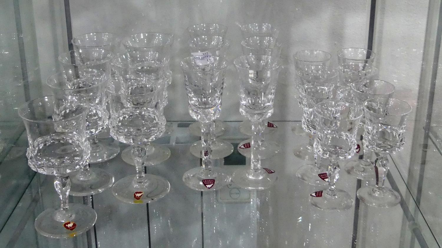 A large quantity of Orrefors Glassware, to include Sherry Glasses, Tumblers, etc, some with - Image 6 of 8