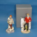 A Royal Worcester 'November' Figure, together with a Royal Worcester Young Welshman / Cymro Ifanc,