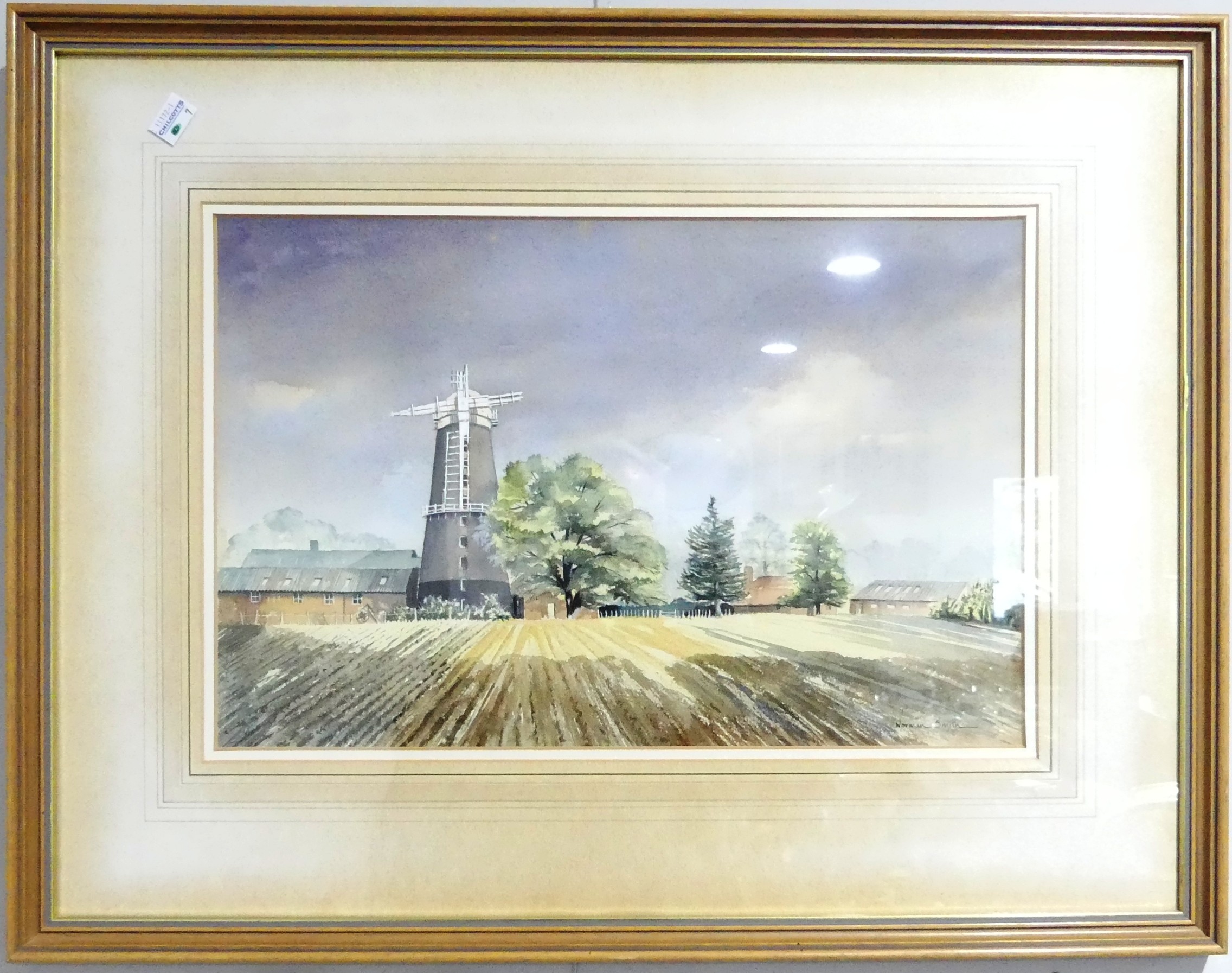 Norman Smith (b.1949), Sutton Mill, Norfolk - under Reconstruction, watercolour, signed, artist's