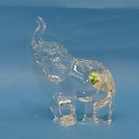 A Waterford Crystal Elephant, with box, mark to base and sticker, together with a Waterford