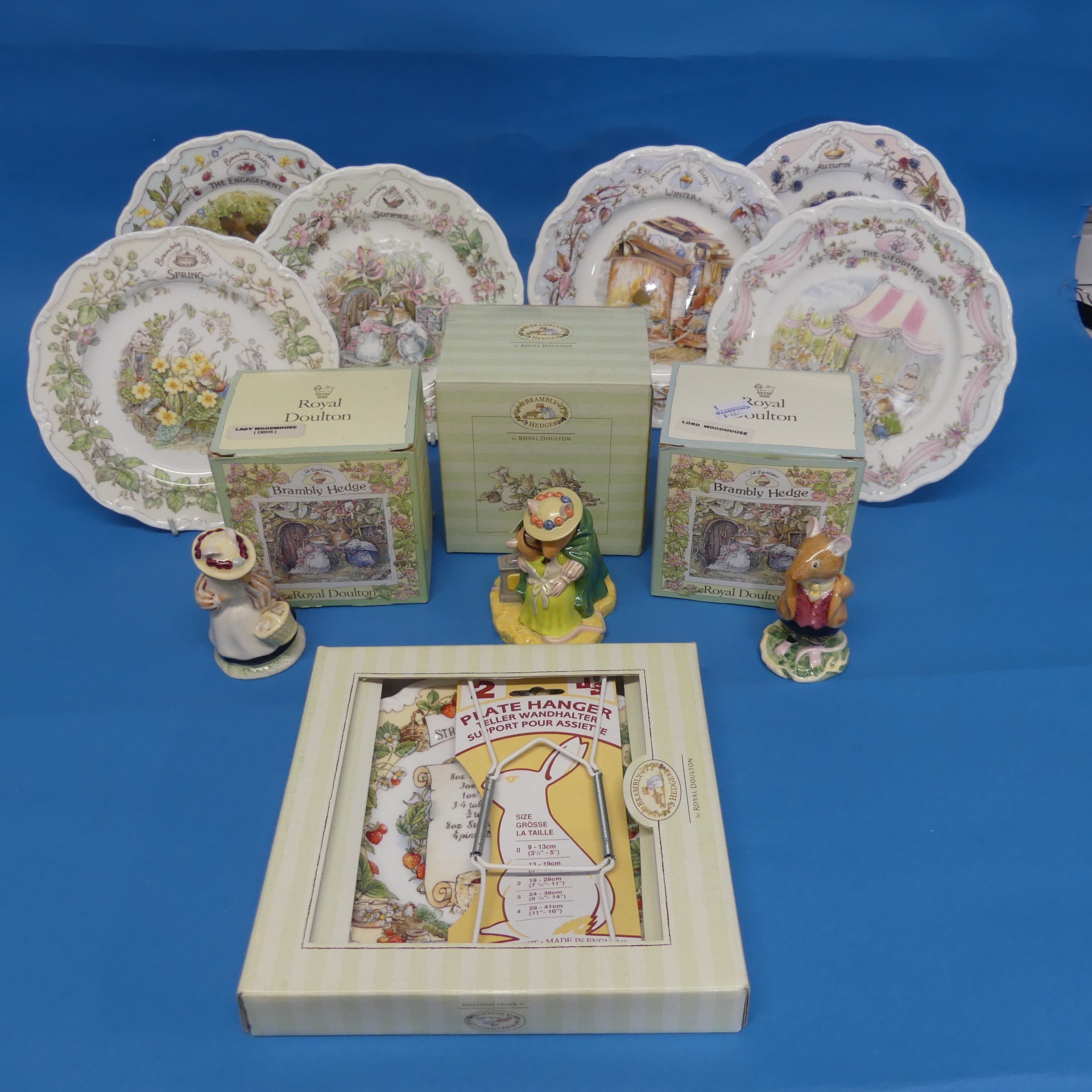 A quantity of Royal Doulton Brambly Hedge Wares; to include Lord Woodmouse Figure, Lady Woodmouse