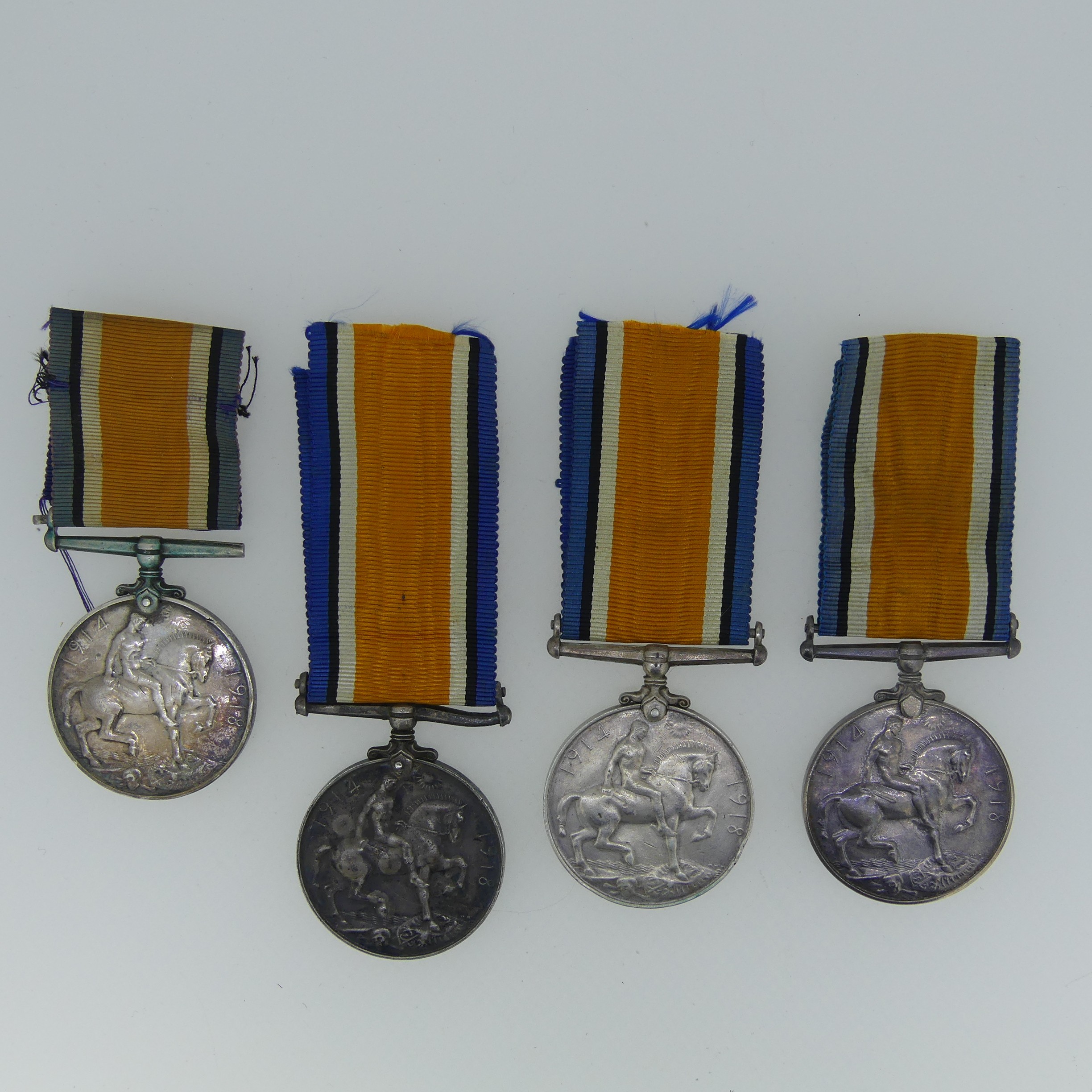 British War Medals (4) 52224 Pte. B Davies RAMC (some edge knocks and pitting) 25314 Pte W.T. Deacon - Image 2 of 6