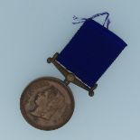 Rifle Volunteers Shooting Medal in bronze, Obverse: a veiled head portrait of Queen Victoria with