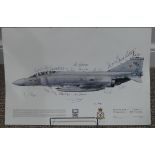 Phantom FGR.2 XV464 'U' 23 Squadron RAF Stanley, three identical colour prints, pub. Squadron