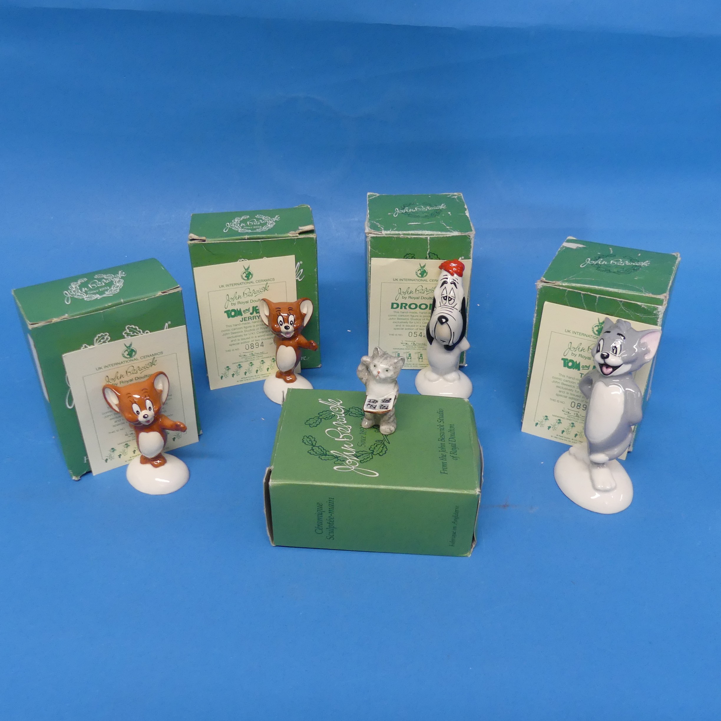 A small quantity of Beswick limited edition Turner Entertainment Figures, comprising Tom 895/2000,