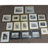 A collection of prints and engravings, mainly West Country interest, some re-strikes, including