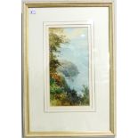 W. H. Sweet (British, 20th century), Clovelly, watercolour, signed, 30cm x 15cm, framed, and The