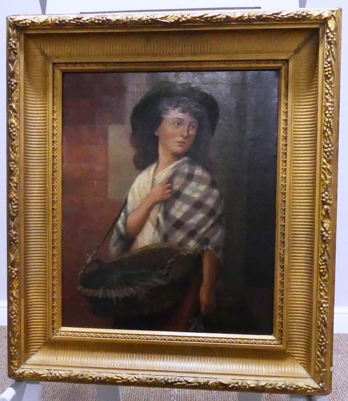 Andrew Beer (attrib.) (British, 1862-1954), The Lavender Girl, oil on canvas, 46cm x 35cm), framed.