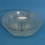 An early 20thC Lalique 'Coquilles' pattern Bowl, the glass bowl with moulded opalescent shell