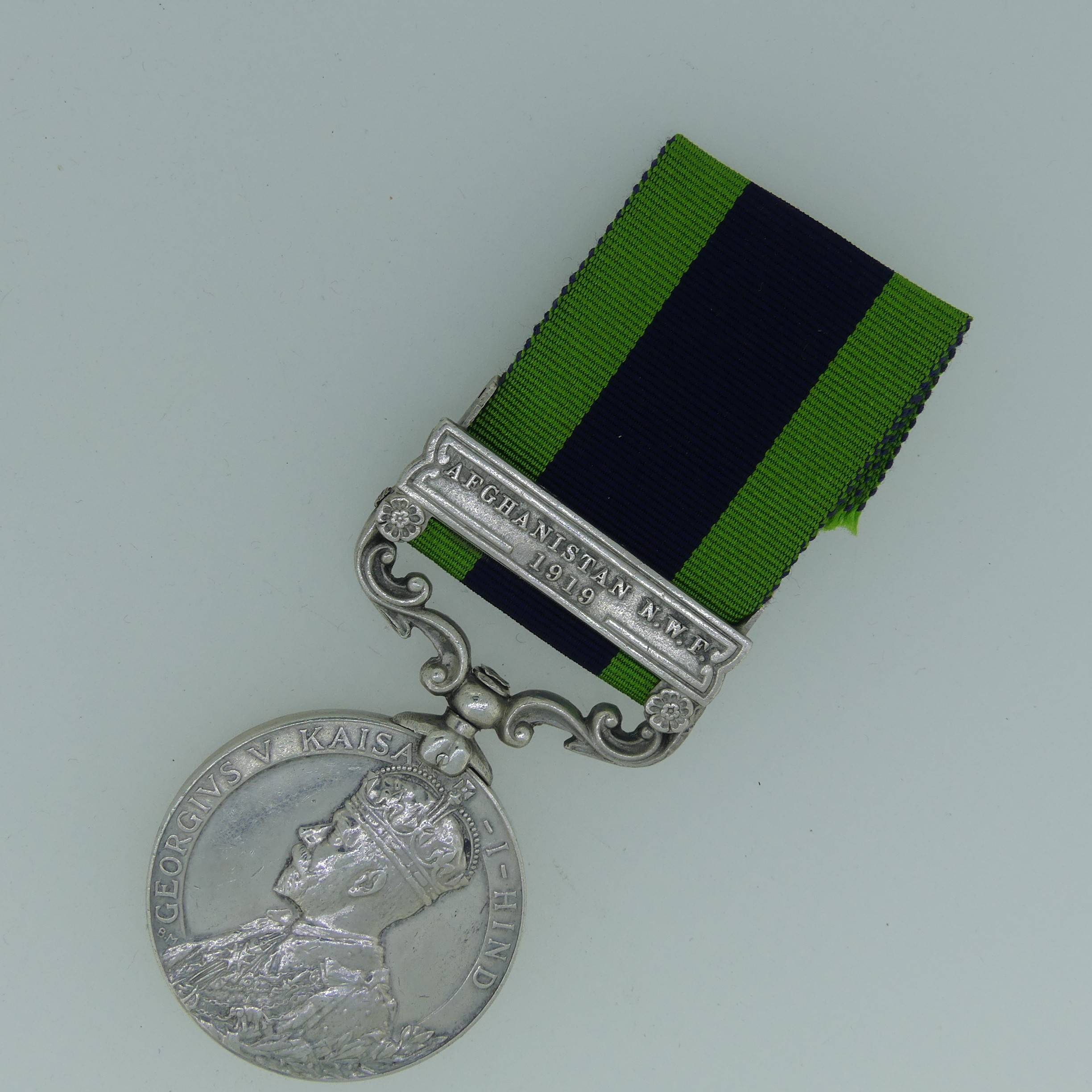 India General Service Medal, 1909, One clasp (Afghanistan NWF 1919) 916 Nk Abdul Qadir 1-107 Pnrs.