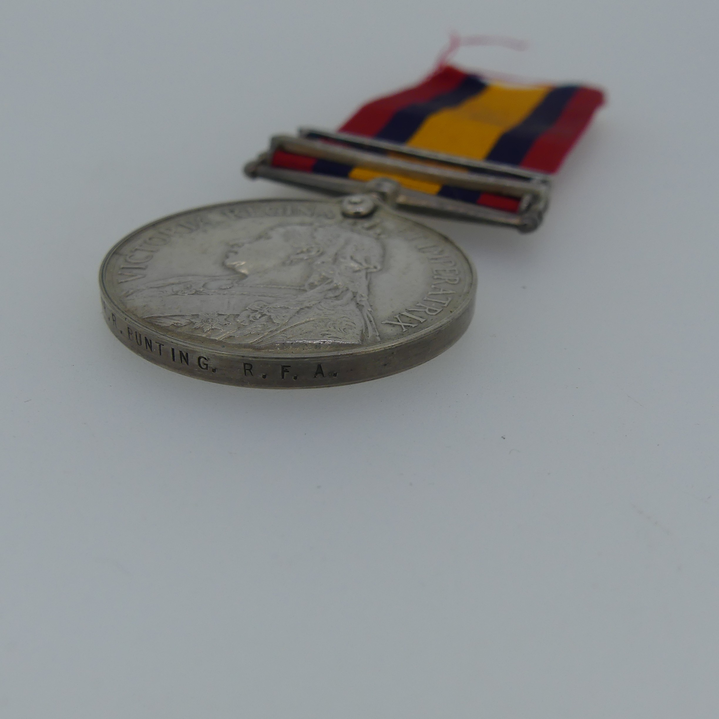 Queen's South Africa Medal (two clasps: Transvaal, Cape Colony) 65776 Gnr R. Bunting R.F.A. - Image 6 of 6