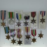 Collector's Lot of assorted WWII Medals and Stars: an example of at least one of each of the