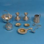 A small quantity of Silver and Silver Plate, including a George V silver mounted ring case,
