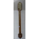 A late 19thC/early 20thC oak Stick Barometer, by Carter, Optician, High Street, Exeter, H 91cm,