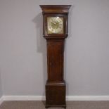 An oak eight-day Longcase Clock, Jos. Smallwood, Sandbach, the 12in square brass dial with silver