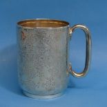 A late Victorian silver Christening Mug, by Atkin Brothers, hallmarked Sheffield 1896, of conical