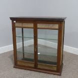 An antique mahogany framed 'Chocolate' Shop Display Cabinet, the glazed exterior with pierced