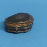 A 19thC silver Snuff Box, marks worn, lion passant and partial date letter only, of shell form,