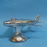 A vintage Dunhill chrome novelty Table Lighter, in the form of a 1954 F-86 Sabre jet plane, L 16.