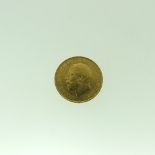 A George V gold Half Sovereign, dated 1911.