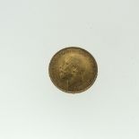 A George V gold Half Sovereign, dated 1913.