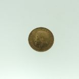A George V gold Half Sovereign, dated 1914.