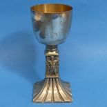 An Elizabeth II silver Commemorative Goblet, by Hector Miller for Aurum Ltd, hallmarked London 1980,