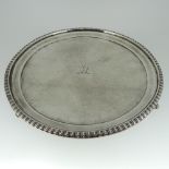 A George III silver Salver, by Solomon Hougham, hallmarked London, 1811, of circular form with