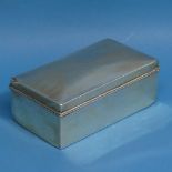 A George V silver Cigarette Box, by A & J Zimmerman Ltd., hallmarked Birmingham, 1920, of