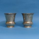 A pair of George V silver Beakers, by Edward Barnard & Sons Ltd., hallmarked London, 1912/3, of