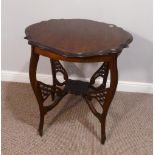 An Edwardian mahogany piecrust occasional Table, W 68cm x H 74cm x D 64cm