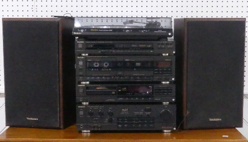 A Technics music system, separates with direct drive Record Deck and Speakers (7)
