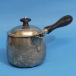 A Victorian silver Brandy Warming Pan, by Ephraim Tysall, hallmarked London, 1873, of traditional