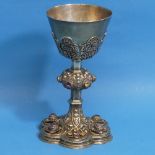 An Edwardian jewelled silver Chalice, by Goldsmiths & Silversmiths Co Ltd., hallmarked London, 1904,