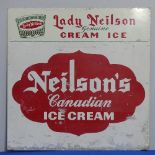 A vintage 'Neilson's Ice Cream' aluminium advertising Sign, 60cm x 60cm