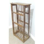 A Vintage pine Plate Rack, three tiered drying rack W 59cm x H 120cm x D 46cm.