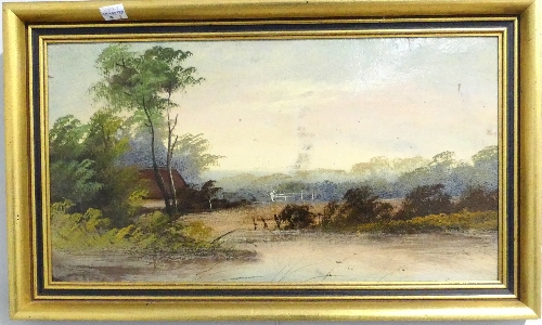 G. Harris (19th century), Fisherman by a stream in a rocky landscape, oil on canvas, signed, 25. - Image 2 of 2
