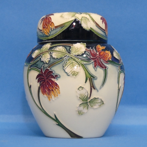 A Moorcroft 'Meadow Charm' pattern Ginger Jar, designed by Nicola Slaney, rim damaged and repaired - Bild 2 aus 4